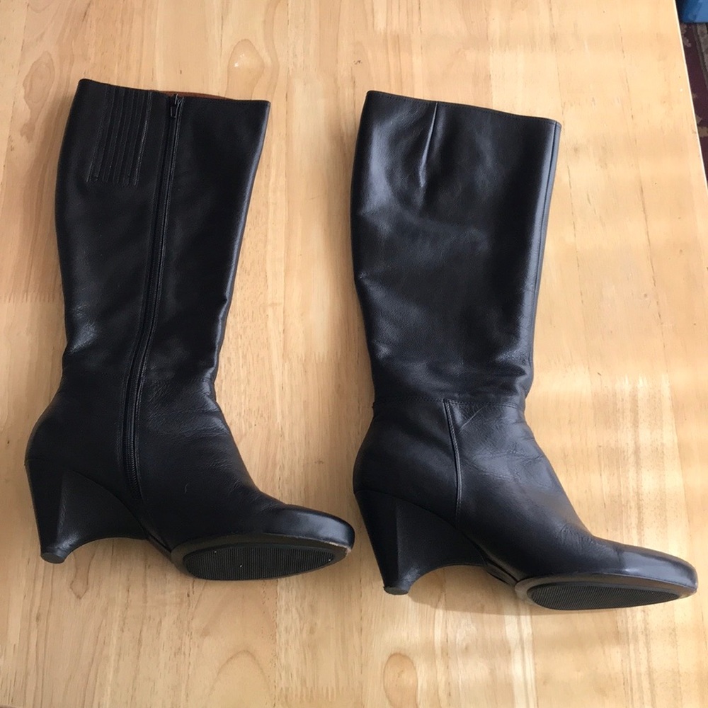 Gentle Souls Lucinda black leather boots